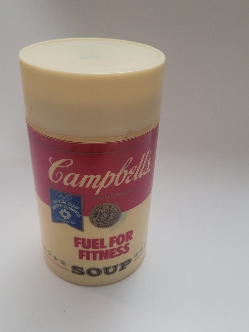 vintage 1984 Campbell's "Fuel for Fitness" soup thermos